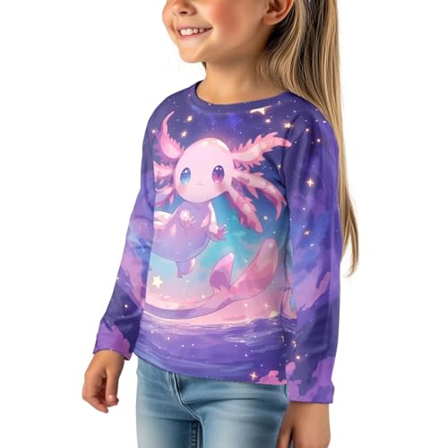 Image of Kids Long Sleeve Shirts for Girls 3-16 Year Old Cute Clothes for Teen Girls Casual Workout Tops