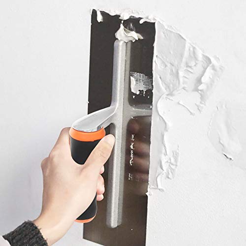 4 9/10 by 11 Inch Masonry Finishing Trowel Premium Flat Trowel Stainless Steel Finishing Trowel with Soft Grip Handle, 2 Pack