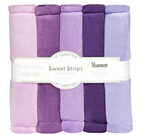 Shannon Fabrics Solid Cuddle Strips 5pk Purple