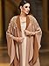 Ami.Todfo Handmade Beaded Kaftan Open Front Abaya Long Sleeve Maxi Dress Arabian Robe Fashion for Casual Festival Gathering Travel (XXL)