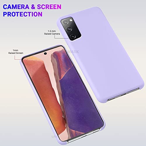 Image of LIRAMARK Liquid Silicone Soft Back Cover Case for Samsung Galaxy Note 20 (Lavender)