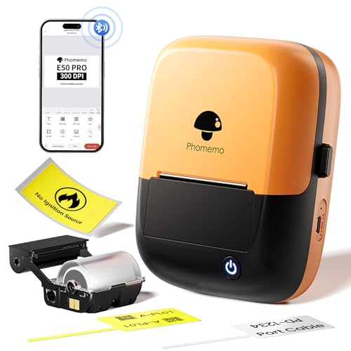 Phomemo Industrial Label Maker, 2" Bluetooth Portable Label Printer, Compatible