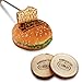 Brandeisen f&uuml;r Holz, Leder, Burger, BBQ, Steak, Brot, Conunt, personalisiertes Logo, Branding, Eisenstempel (5.1cm)