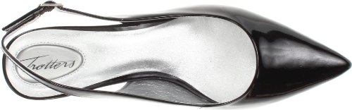 Trotters Women's Slingback Kitten Heeled Pump,Black Patent,7 W Us #TOP4