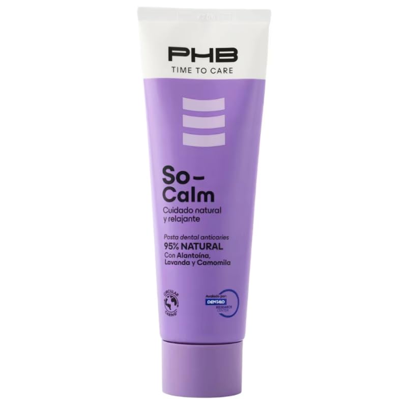 PHB TIME TO CARE | SO-CALM | CUIDADO NATURAL Y RELAJANTE | SABOR SUAVE Y CONFORTABLE | PASTA DENTRIFICA
