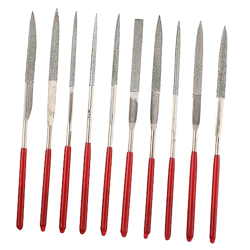 SEWOART Precision Mini File Set 10pcs Glasses Repair Tool Kit Comfortable Grip for Long Time Use