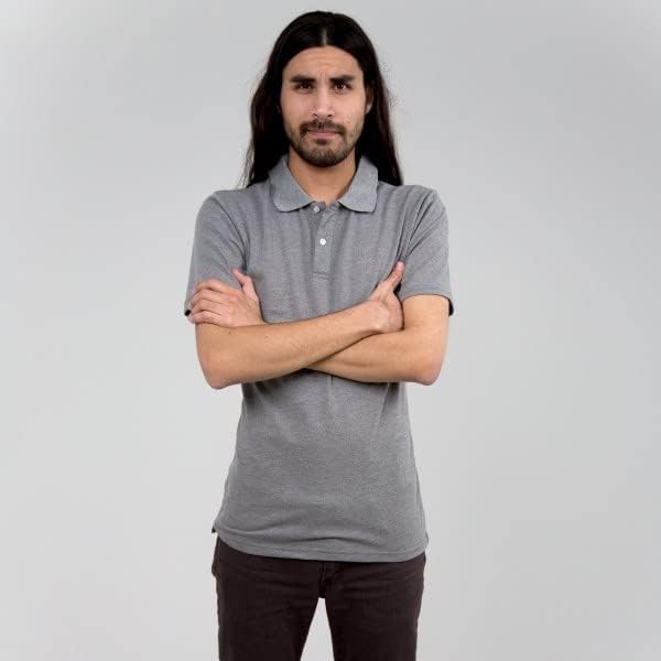 Men's Tall Slim-Fit Short Sleeve Pique Polo Polyester/Cotton Blend Long Tee - Image 7