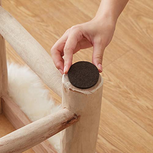 Amazon Basics Felt Furniture Pads, Brown And Transparent, 136 Pcs,Black,2'' #TOP5