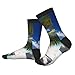 USHJNV View Through Palm Trees At Maho Bay High Ankle Crew Socks Casual Mid Calf Dress Socks Long Tube Socks For Men Women
