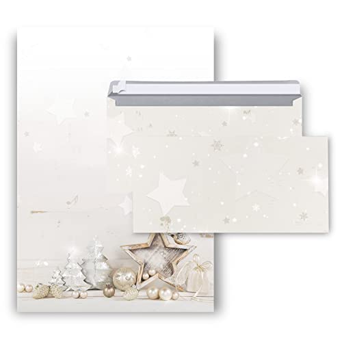 Papier à lettre de Noël A4 avec enveloppes pour résoudre la corvée des vœux de fin d'année rapidement