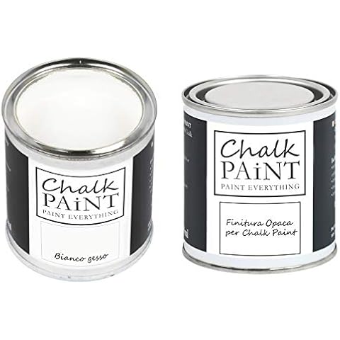 Kit de Pintura a la Tiza Blanca + Acabado Transparente Cover