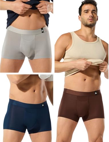 Image of ESSA Men's Ultra-Soft Modal Trunk Underwear | Moisture-Absorption with 4-Way Stretch | Breathable Contour Pouch, Microfiber Waistband with Spandex
