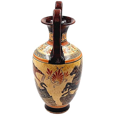 Miniatura 6 de Greek Pottery Amphora Vase 35cm,Paris abducts Helen