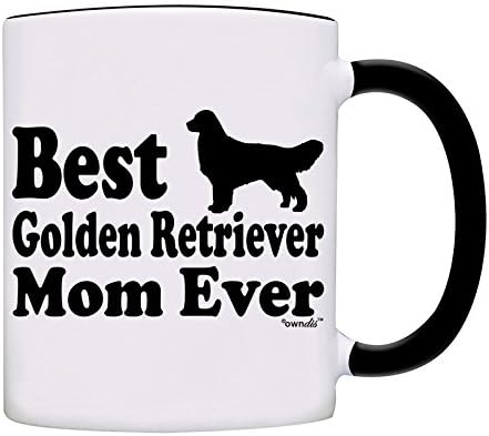 Taza Best Golden Retriever Mom Ever Coffee Mom Mug-0053-Black