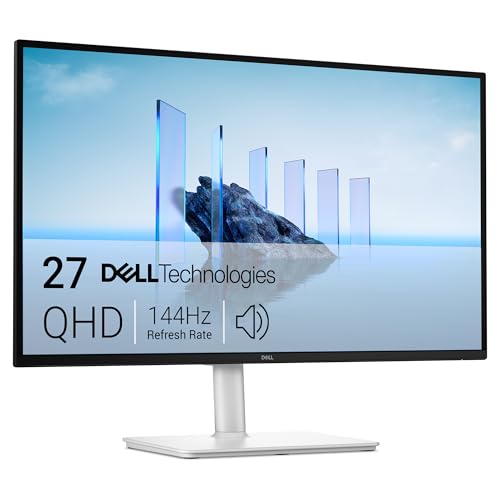 Dell 27 Plus Monitor - S2725DSM, QHD (2560x1440), 144Hz, IPS, 1ms MPRT, AMD FreeSync, 99% sRGB, Regolabile in Altezza, Altoparlanti integrati, DisplayPort, HDMI, 3 Anni di Garanzia, Bianco