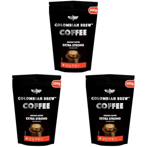 Image of Colombian Brew Extra Strong Instant Coffee Powder 200g (Pack of 3)