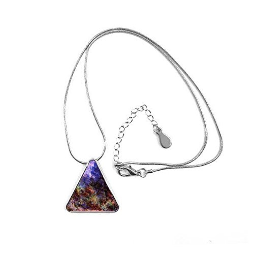 Collier cadeau original pendentif motif forêt et montagne pour anniversaire