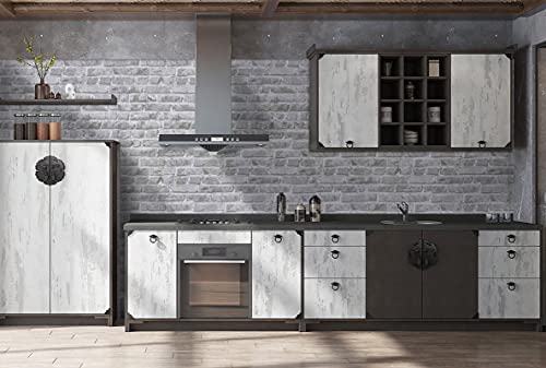 Timeet Grey Brick Wallpaper Peel And Stick Wallpaper 17.7" X 197" Self-Adhesive Film Brick Contact Paper 3D Textured Brick Wallpaper Removable Wallpaper For Room Wall Decoration #TOP6