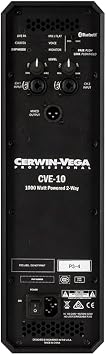CERWIN-VEGA! Home Audio CVE-10 10 1000W 2-Way Powered Loudspeaker with Bluetooth