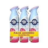 Ambipur Ambientador Casa Spray, 1.8 L (6 x 300 ml), Elimina los Malos Olores, Fragancia Flores Elegantes, Mega Pack