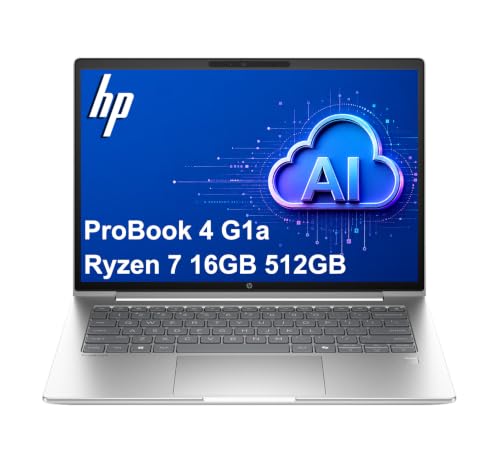 Image of HP ProBook 4 G1a AI Laptop, 14 inch FHD+, AMD Ryzen 7 250, 16GB DDR5, 512GB SSD
