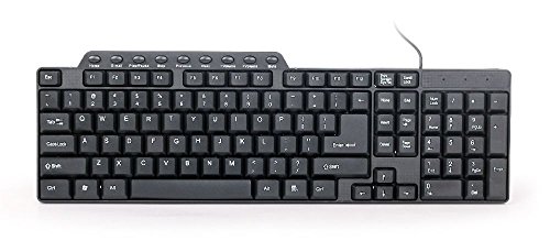 Gembird KB-UM-104 Clavier USB QWERTY Anglais américain Noir - Claviers (Standard, avec Fil, USB, QWERTY, Noir)