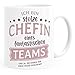 Produktbild MoonWorks® Kaffee-Tasse Bürotasse Spruch Ich bin stolze/r Chefin/Chef eines fantastischen Teams Geschenk Chef/in Teamleiter/in Vorgesetzter Chefin weiß Keramik-Tasse