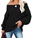 GOLDSTITCH Women's Off Shoulder Batwing Sleeve Loose Oversized Pullover Sweater Knit Jumper