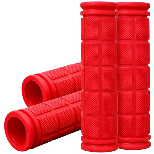 Image of CHUNZEXI 4 PCS Bike Handlebar Grips, Rubber Bicycle Bar Grips Replacement, Non-Slip Handle Grips for Kids Bikes, Scooters, BMX, Mountain & Cruiser Bikes