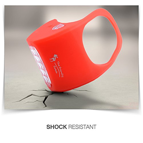 Image of The Friendly Swede Silicone 7 LED Bike Light Set of Headlight and Rearlight, White and Red (Bike Lights Kit)