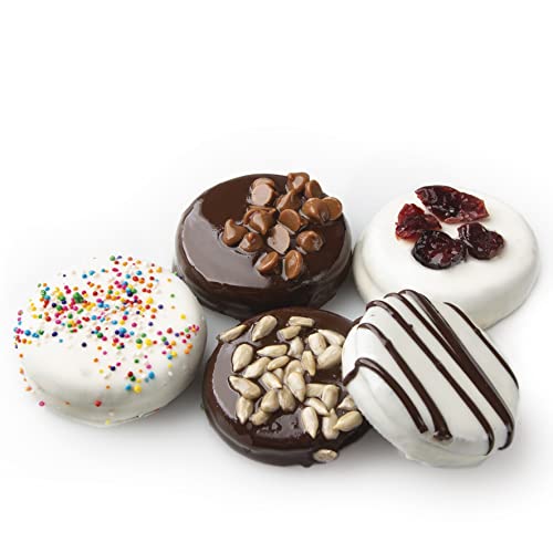 Oh! Nuts Chocolate Covered Cookie Gift Baskets - 20 Variety Gourmet Assortment Sandwich Cookies - Prime Elegant Box Gifts for Birthday, Anniversary, Holiday Season, Mom, Dad