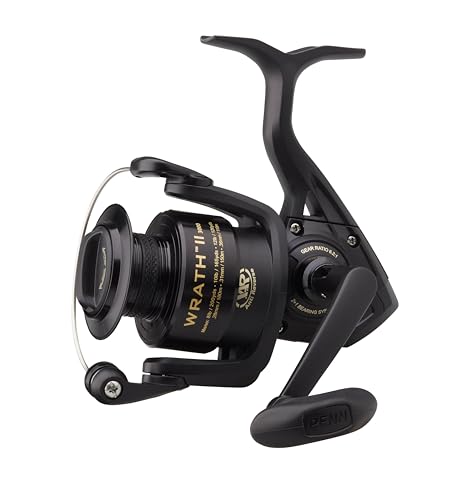 PENN Carrete Giratorio PENN Wrath II, Carrete de Pesca, Carrete de Pesca de mar diseñado para ser versátil y de Gran relación Calidad-Precio, óptimo para la Captura de lubina, Bacalao