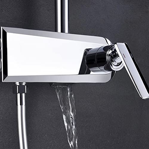 Système pomme douche encastrable avec bouchon baignoire noir
