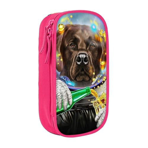 犬ペンケース 文具 ファッション 収納 筆袋 多功能 中の高校生 軽い量 男女通用 鉛筆の箱 学生 児童 誕生日 入学 贈り物 包 収納包 Pink