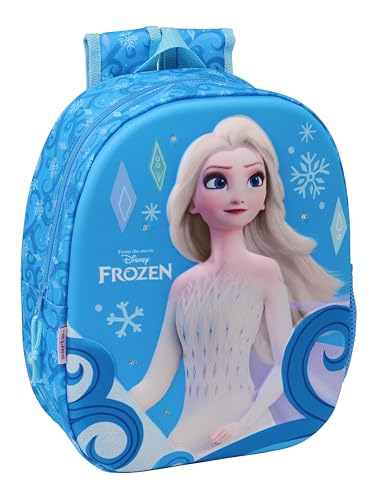 FROZEN - Sac à dos d'école avec design 3D, idéal pour enfants de différents âges, confortable et polyvalent, qualité et résistance, 27 x 10 x 33 cm