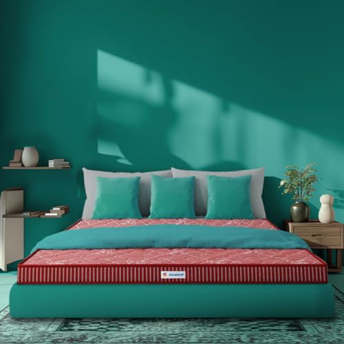 Image of Sleepwell Durafirm Classic Mattress | Rebonded Foam| Extra Firm, Soft & Anti-Sag | Eco-Friendly & Affordable |King|72X70X4.5| 2 Yrs Warranty
