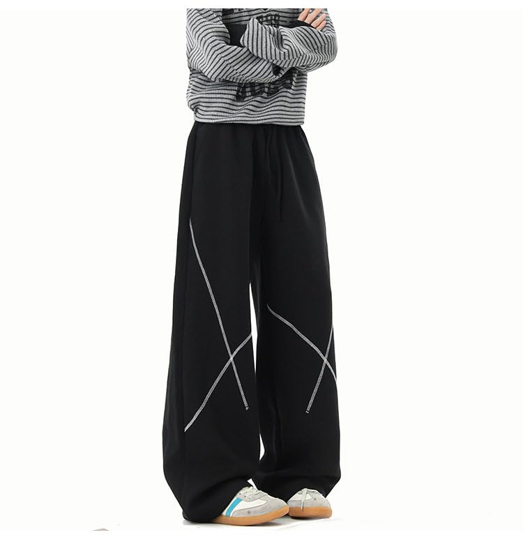 Straight-fit Casual Pants, Youth Sports Casual Straight-Leg Pants, Loose Halter-line Casual Sports Pants, 8XL - M Size4