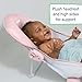 Ingenuity Foldaway 2-Position Bather, 2-Position Adjustable Support Baby Bath seat for Sink or Bathtub, Ages 0-6 Months, up to 20 pounds, Pink