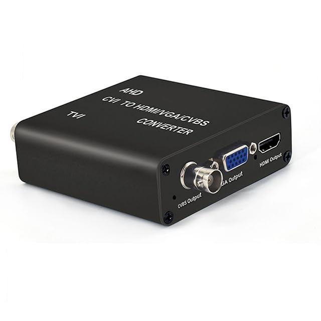 4K TVI/AHD/CVI a HDMI/CVBS/VGA Convertidor de Vídeo, Soporte 1ch 720P/1080P/3MP/4MP/5MP/8MP Entrada de Cámara, 1ch BNC Bucle de Salida para el Monitor o DVR, 1ch 1080p HDMI 60Hz / VGA /CVBS de Salida