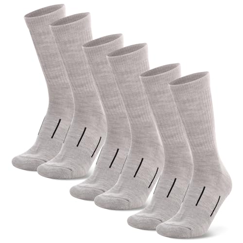 Image of Merino Wool Socks for Men and Women Hiking Merino Wool Boot Socks Thermal Warm Crew Style Work