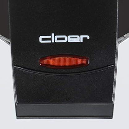 Cloer 1620 Waffeleisen für klassische Herzwaffeln, 930 W, Waffelgröße 15,5 cm, stufenlos wählbarer Bräunungsgrad, schwarz – Bild 5