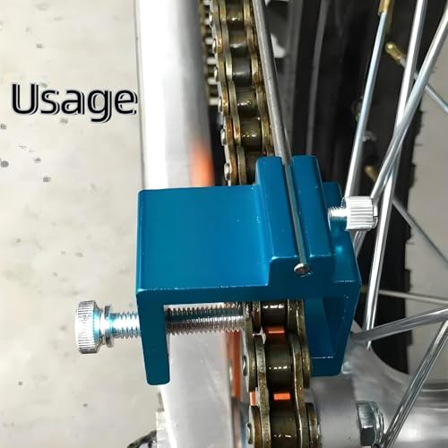 Image of 08-0048 Motorcycle Chain Alignment Tool, Aluminum Sprocket Chain Adjustment Tool, Universal Quick and Accurate Motorcycle Chain Alignment Tool, Motorcycle Repair Parts Tool, All Terrain Vehicle Tools
