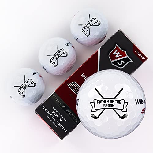 Regalo de boda del padre del novio, manga de 3 pelotas de golf Wilson Staff Elite
