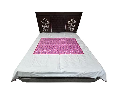 Image of EcoSoft Plastic Sheet,PVC Sheet for Kids,Rubber Sheet for Babies,Bed Wetting Protector(90 x 135 cm) (Pink JUNGLEBOOK)