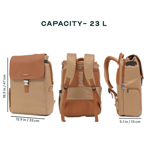 Image of Assembly Arto Laptop Backpack for Men Women 15.6 Inch Quilted Office Travel Bag with Trolley Sleeve Business Travel Bag
