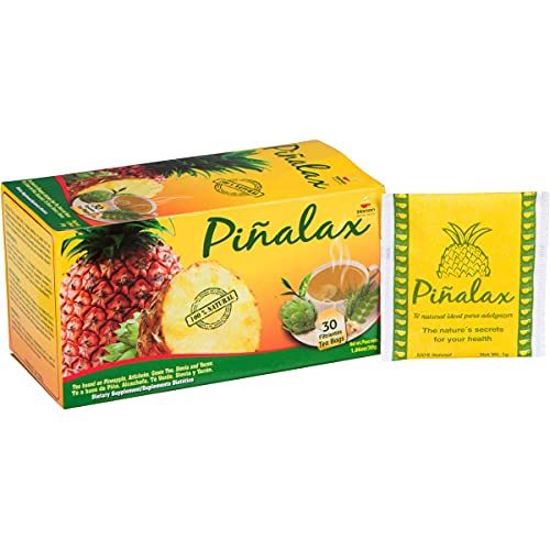 Piñalax Detox - Herbal Tea Of Pineapple (Piña), Artichoke (Alcachofa), Green Tea (Te Verde), Stevia, Yacon Leaves, Senna (Sen), Horsetail (Cola De Caballo) And Fennel (Hinojo) - 30 Tea Bags Of All-Natural Herbs From Peru For Digestion #TOP2