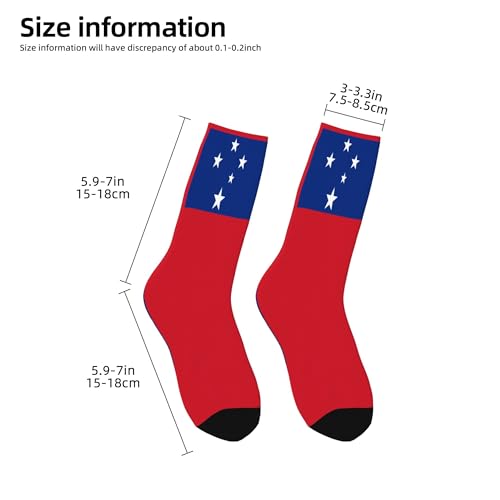 Samoan flag A Pair Junior Athletic Short Tube Socks Children Calf Tube Socks Short Stockings2