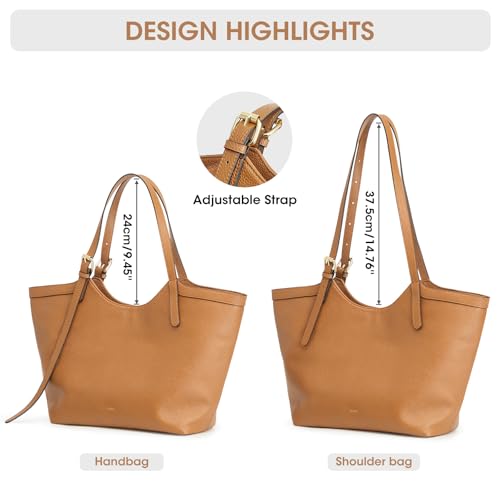 Bolso Kattee de cuero genuino para mujer Hobo Tote miniatura 6