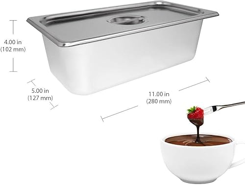 Miniatura 4 de ALDKitchen Máquina de fusión de chocolate Acero inoxidable Fondue de chocolate (5 tanques)