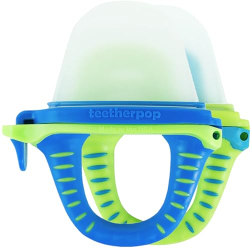 teetherpop Fillable Silicone Teether for Breastmilk, Water, Purees